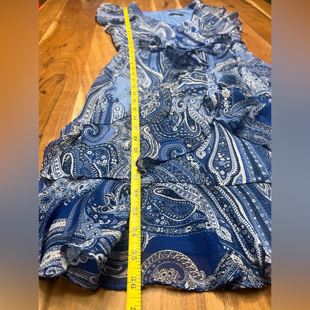 Tommy Hilfiger Paisley-Print Flutter-Sleeve Fit and Flare Dress - Picture 13 of 16